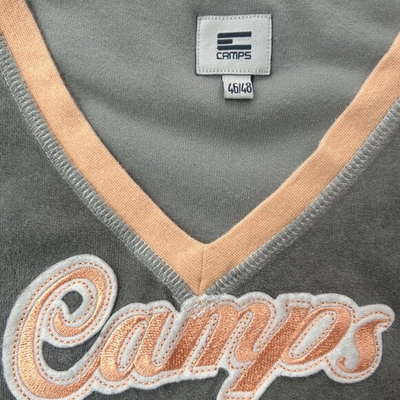 Y2K Retro Sporty Sage Green Sleeveless Velour Top – Women’s Large L - Picture 2 of 8